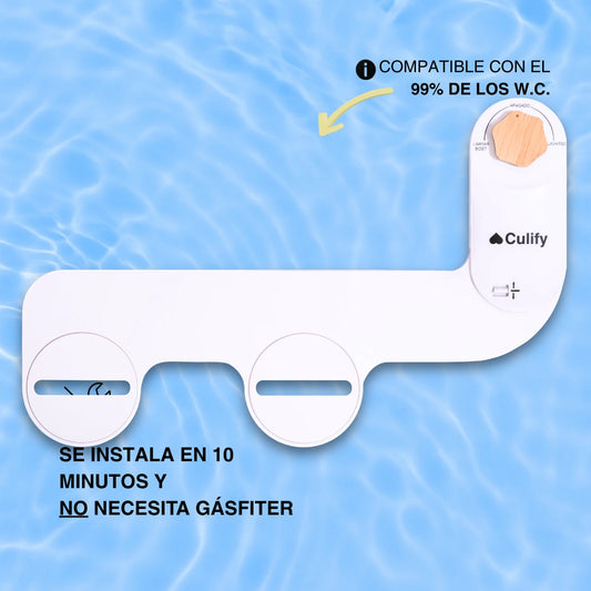 Culify Bidet compatible con el 99% de los WC, se instala en 10 minutos sin gásfiter